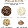 Patelai 72 Pcs Wicker Rattan Balls Decorative Balls for Vase Centerpiece Bowls Orbs Filler for Spring Summer Craft Home Decor, 4 Sizes(White, Wood,