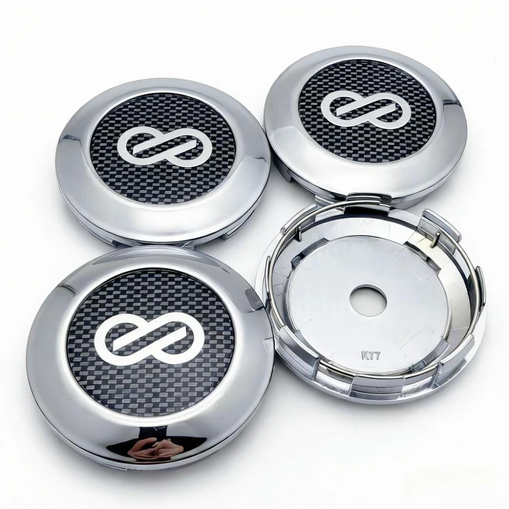 4pcs 77MM Clips 72MM ENKEI Logo Badge Emblem Car Wheel Center Caps Wheels Hub Cap Rim Hubcaps Dust Cover Replace Car Accessories