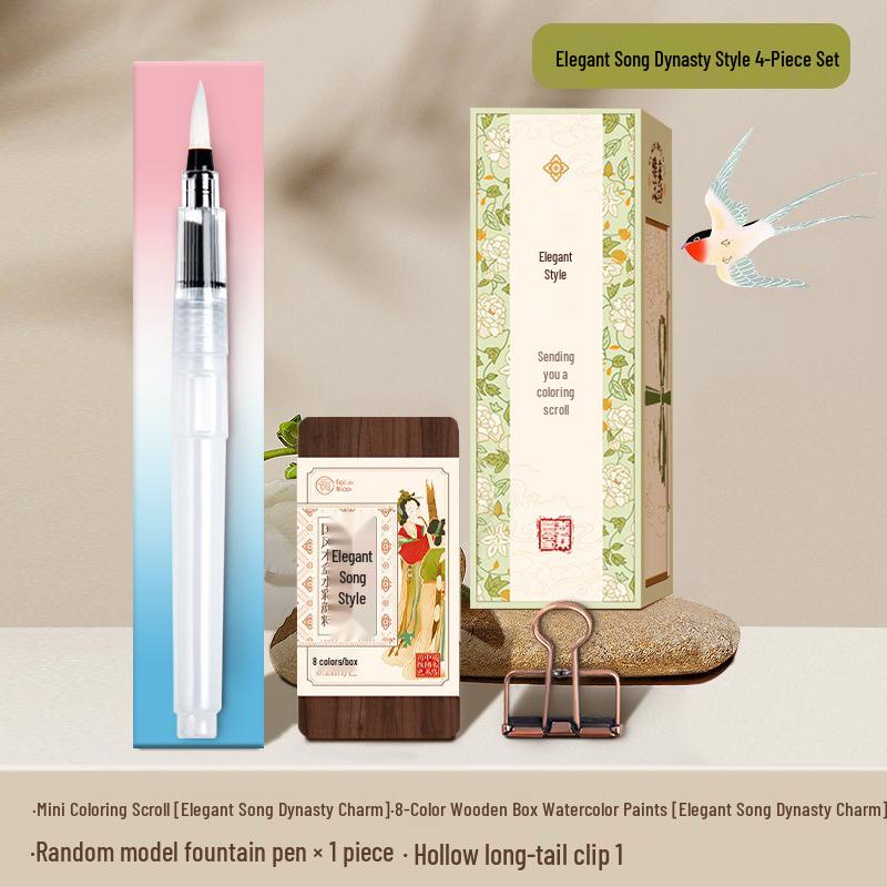 Feile Mini Travel Watercolor Set - Portable Solid Palette for Bird Painting