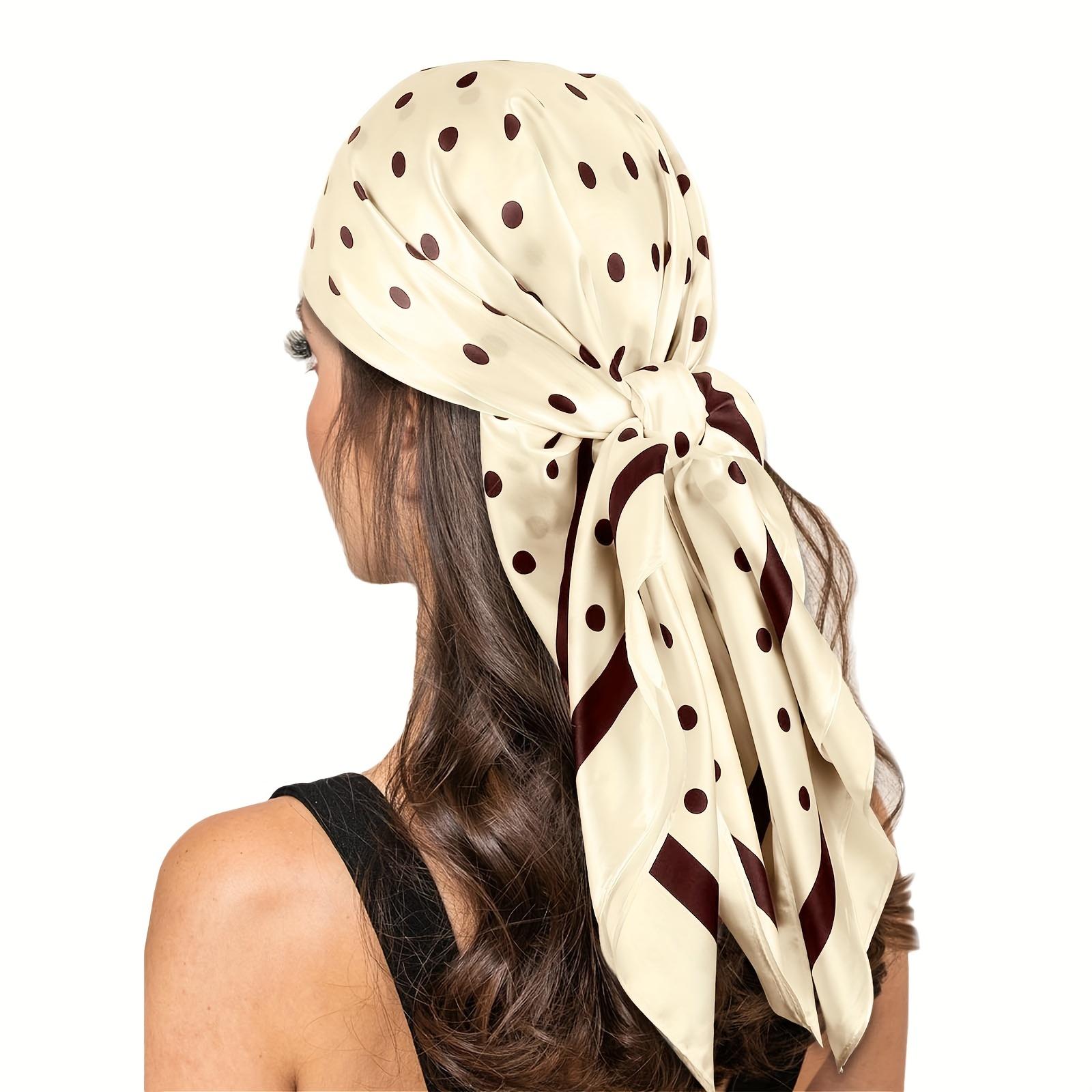 Luxe Punt Zijde Sjaal Vrouwelijke Vierkante Bandana Hoofddoeken voor Vrouwen Mode Foulard Sjaals Vrouwelijke Neckerchief Zomer 90x90cm