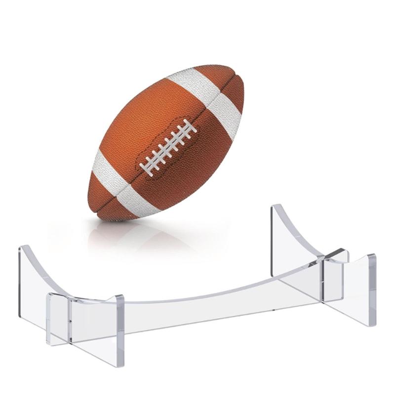 2Pieces Acrylic Sports Signature Ball Holder Stand for Displaying Basketballs Footballs Soccer Balls and More