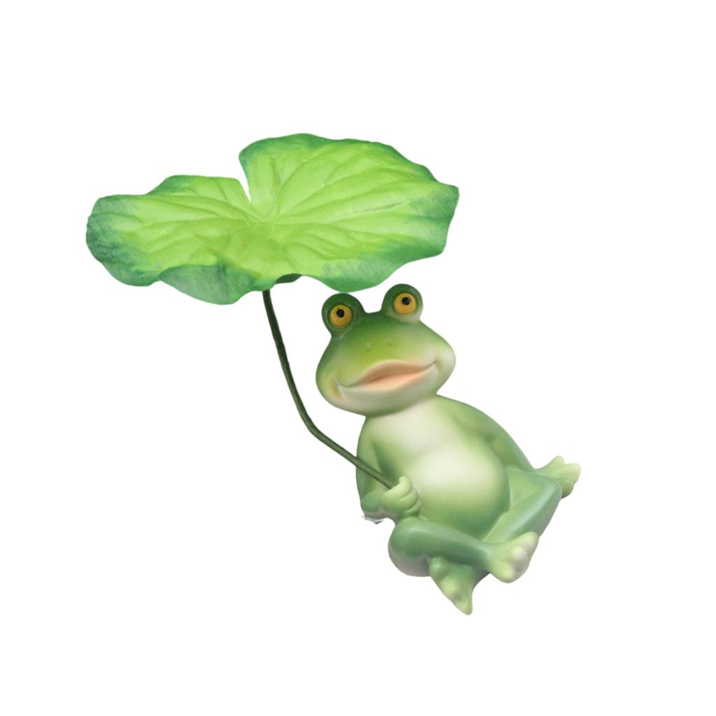 Charm Frogs Umbrella Statue Resin Artwork Model Figurie For Pond Terraces Balcony Aquariums Landscape Decoration
