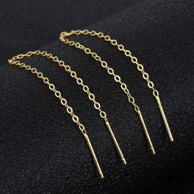 

Элегантные серьги-продевки с кисточками в корейском стиле из стерлингового серебра 925 пробы 925 Silver