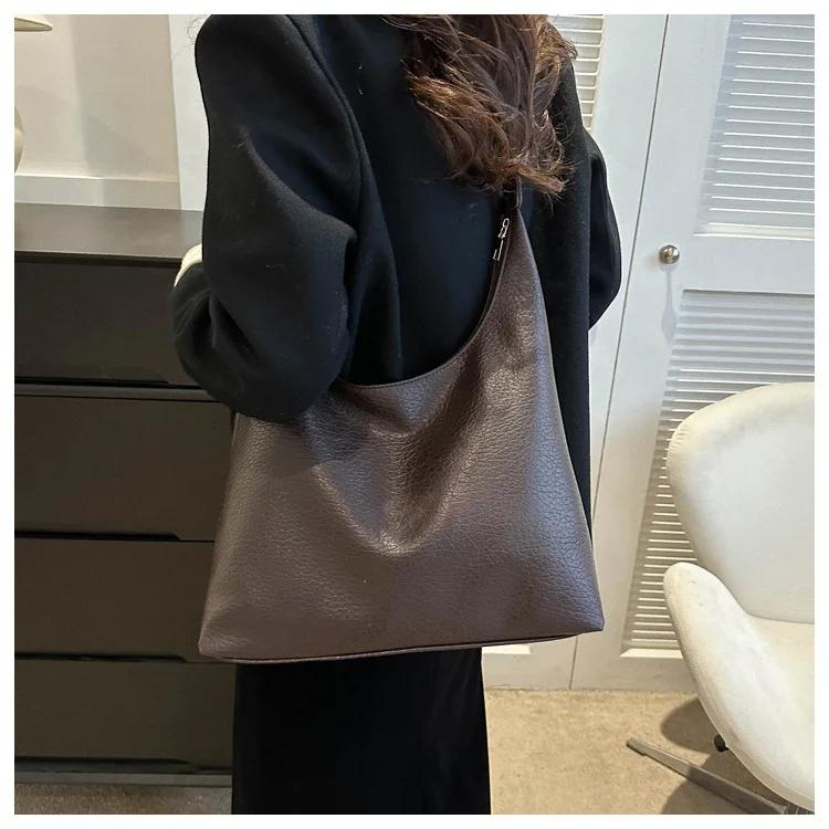 Fashion Leather Tote Bag for Women 2024 Trend Female Simple Large High Capacity Shoulder Bag Women Handbags Messenger Bags