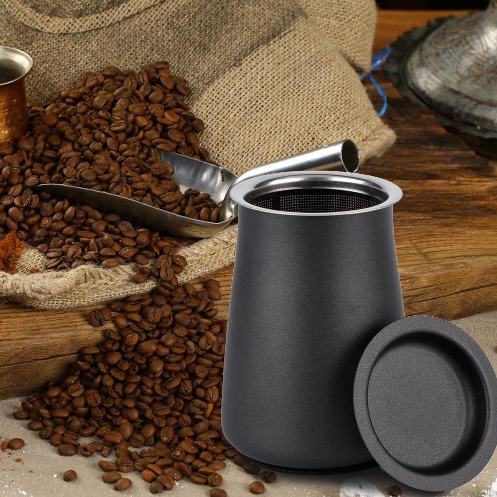 Stainless Steel Coffee Powder Sieve Sieving Filter Cup Coffee Making Tool AccessoriesBlack