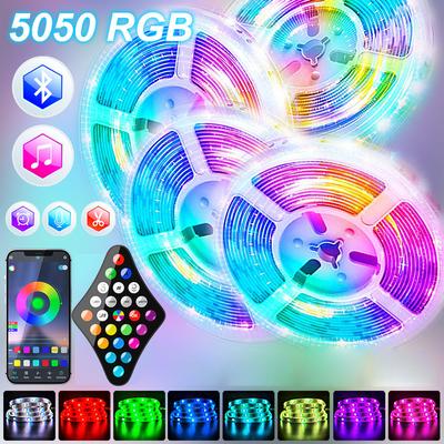 1-5M LED páskové světlo RGB USB Flexibilní páska lampy 5050 Dioda USB kabel Bluetooth ovládání DC stolní obrazovka TV pozadí osvětlení