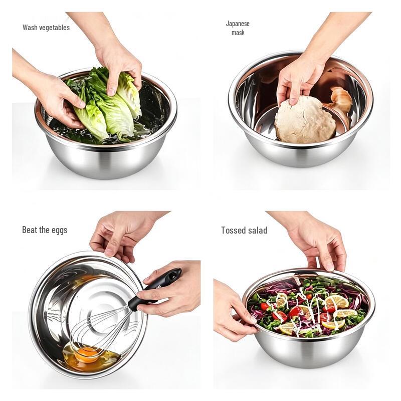 Shaoshan 65cm Food-Grade Stainless Steel Basin Set (2-Pack)
