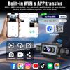4-Channel 360° Dash Cam for Cars – WiFi APP, 1080P, 4 Camera Lenses, Rear View, Video DVR