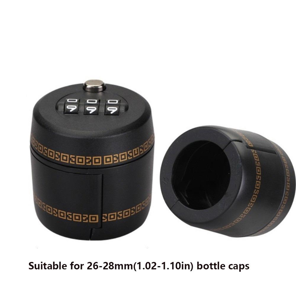 Plastic Wine Stopper Bottle Cap 3 Digit Bottle Cap Password Lock Wine Bottle Lock Secret  Bar Tool