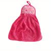3pcs Coral Velvet Bathroom Supplies Soft Hand Towel Absorbent Cloth Dishcloths Hanging Cloth Kitchen Accessories 30*38cm