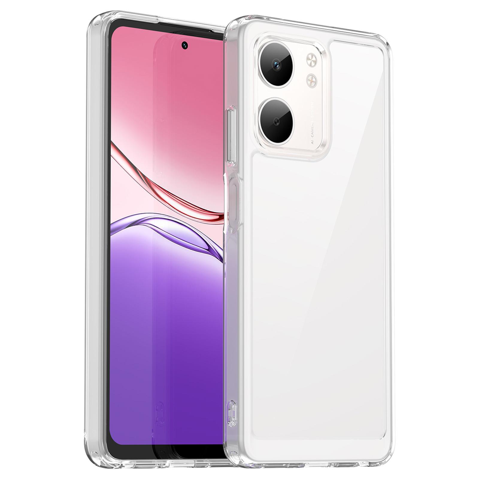 

For Oppo A5x 4G/A5x 5G Case TPU+Acrylic Protective Clear Phone Cover Transparent