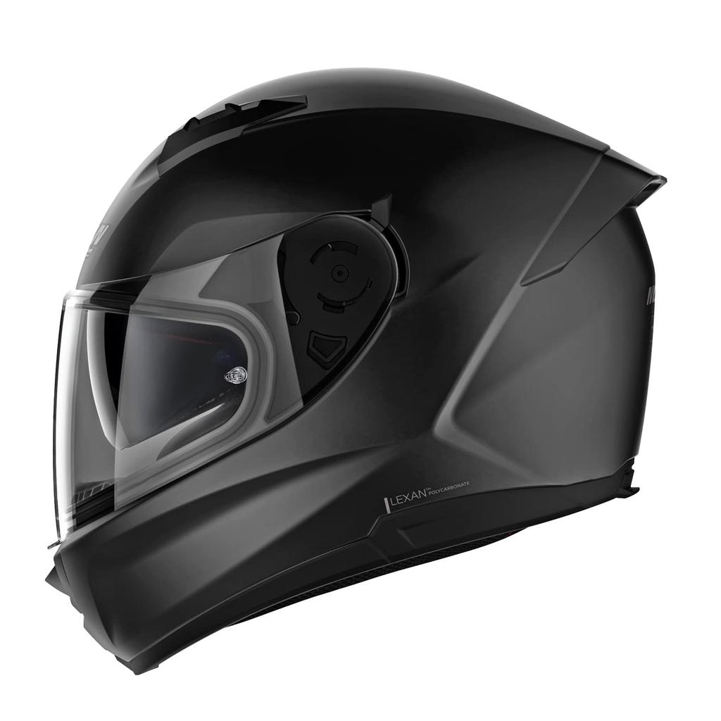 NOLAN N60-6 Solid Full Face Motorcycle Helmet (Flat Black/10), Size L (59-60cm), 30659
