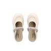 Sheepskin Version Dissolved Shoes Rhinestone Word with Velcro Big Shallow Mouth Mary Jane Half Drag Canvas Shoes Women