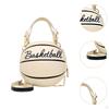 Basketball Shaped Crossbody Bag Clutch Zipper PU Shoulder for Vacation Phone