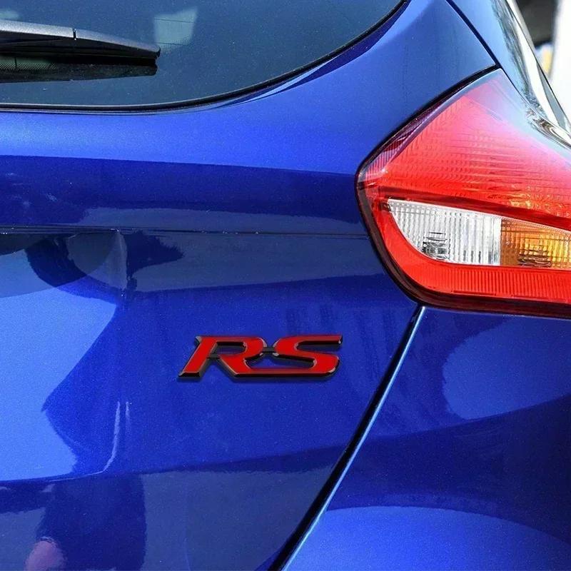 1pcs 3D Metal RS Logo Car Decal Trunk Body Side Sticker Accessories