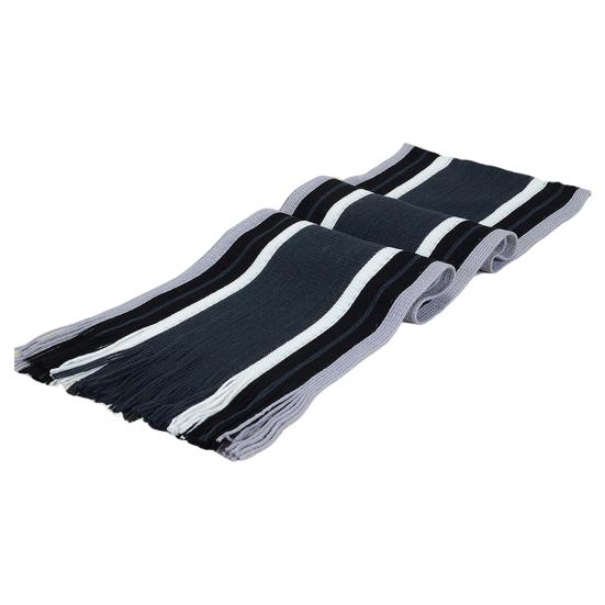 

Tassel Woolen Yarn Thick Men Scarf Winter Striped Contrast Color Warm Knitting Scarf Costume Accessories темно-синий