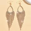 Rhinestone Tassel Earrings Fashion Trendy Girl Water Drop Earrings Light Luxury Crystal Premium Ear Jewelry