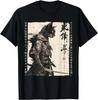 Samurai Cat Warrior Ukiyo Ink Artwork Cat Samurai Gift Unisex T-Shirt