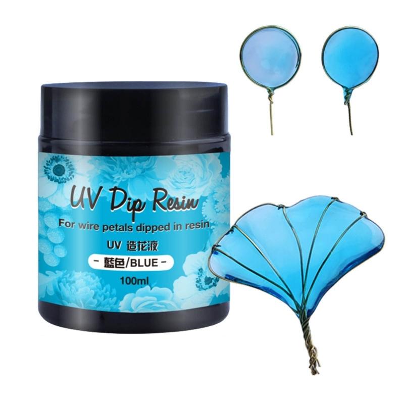 UV DIP Resin Glue Transparent UV Glue Ultraviolets Curing Flower Making Liquid DIY Hairpin Earring Resin Jewelry Making
