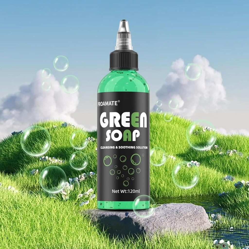 Green Tattoo Soap 4OZ with Foaming Bottle , Tattoo Soap Tattoo Supplies for Tattoos Piercings, Clean Skin Equipment