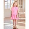 Little Maven2024 European and American Style Heat Transfer Children's Dress Summer Girls' Short-Sleeved Dress Pure Cotton Children's Princess Dress