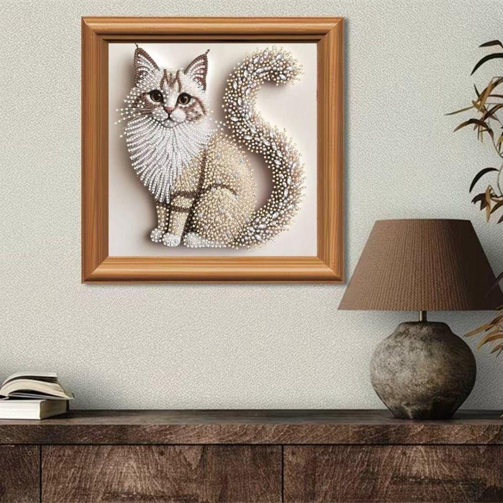 1 Set DIY Craft 5D Diamond Painting Kit Cat Design Diamond Art Kits  Home Wall Decoration
