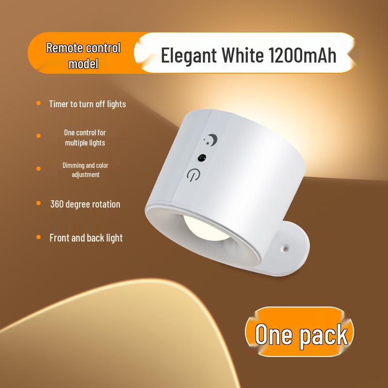 

Беспроводной прикроватный светильник для чтения с пультом, USB-зарядкой и магнитным креплением