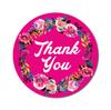 Darling Souvenir Personalized Floral Border Elegant 1.6 Inches Round Thank You Stickers DIY-45