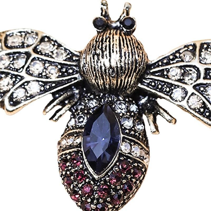 Vintage Fringed Bee Chain Brooch Fashion Suit Pin Accessories Light Luxury Fringed Cardigan Collar Pin Clothing