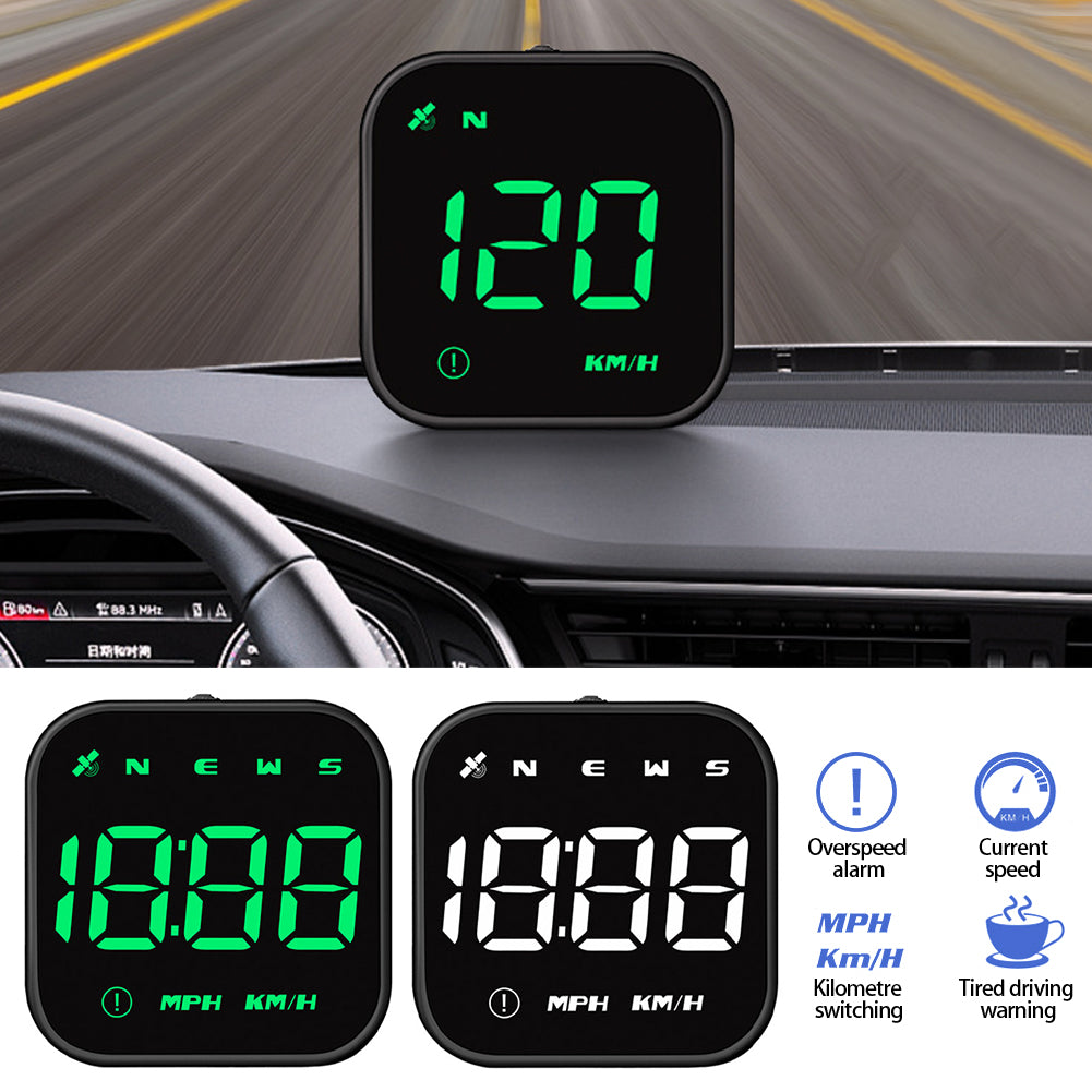 Universal Digital Car HUD Head Up Display GPS Speedometer Gauges Compass USB Port Compass Speed Meter For Car Pickup Trucks