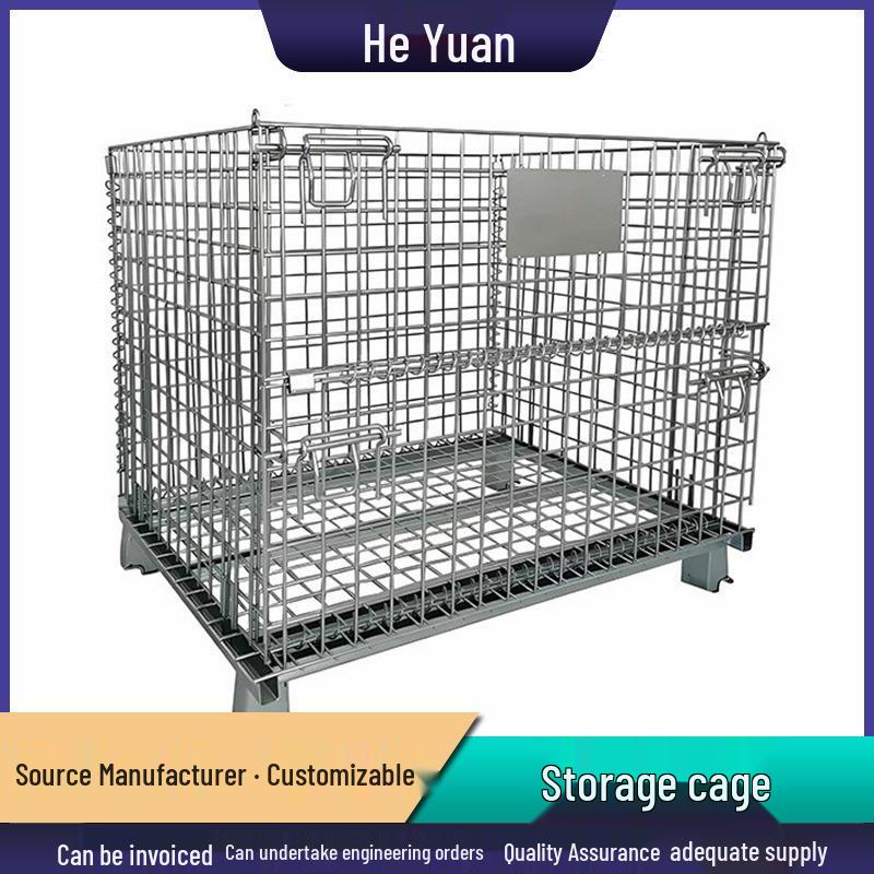 Galvanized Steel Wire Folding Storage Cage with Butterfly Mesh