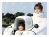 Children's Parent-Child Electric Motorcycle Winter Windshield - Fleece-Lined, Thickened, Waterproof, Full Coverage.