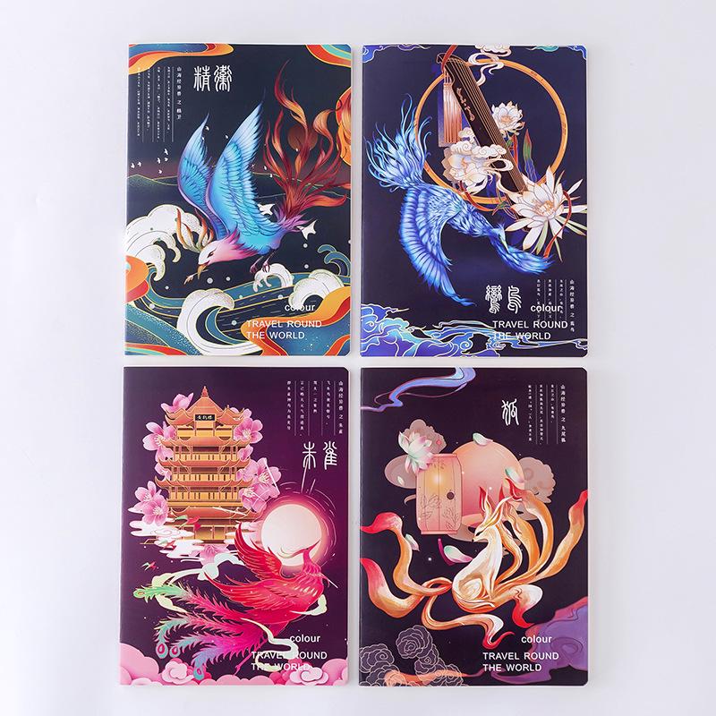 

Классический китайский блокнот формата B5 для студентов: Толстый, на подкладке, сшитый нитками, для домашних заданий и подготовки к экзаменам