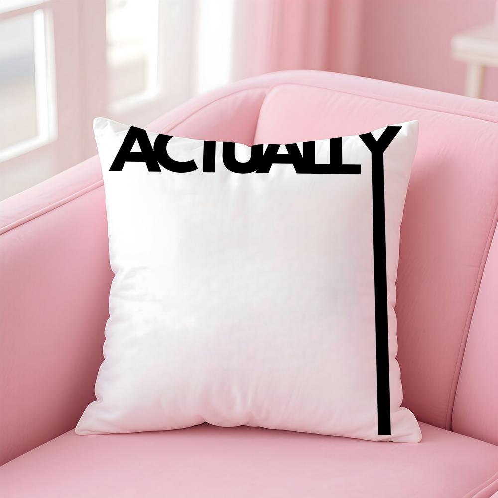 PPersonalized quotes Cushion Cover Pillow Case Soft Friendly Fabric  Concealed Zipper