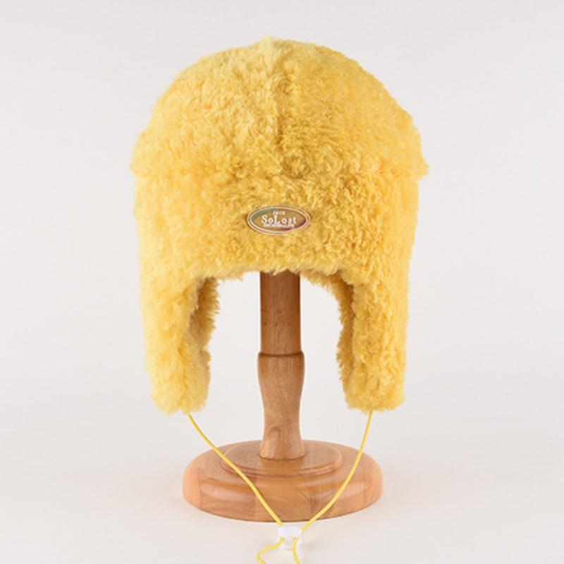 Mütze Damen Winter Warm Ohrenschutz Gestrickte Überziehmütze Sturmhaube Hut Band Doppelnutzung Plüsch Blitzmütze