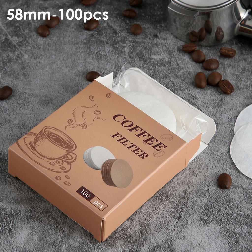 200Pcs Coffee Filter Paper 51mm/54mm/58mm Home Handle Special Powder Bowl Filter Paper Secondary Water Filter Paper Coffee Tools