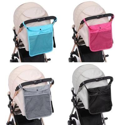 2Pcs Multifunctional Carriage Pram Storage Bag Hanging Bag Mommy Organizers Trolley Net Bag  Snack