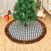 Scottish Plaid Plush Trim 120cm Christmas Tree Skirt