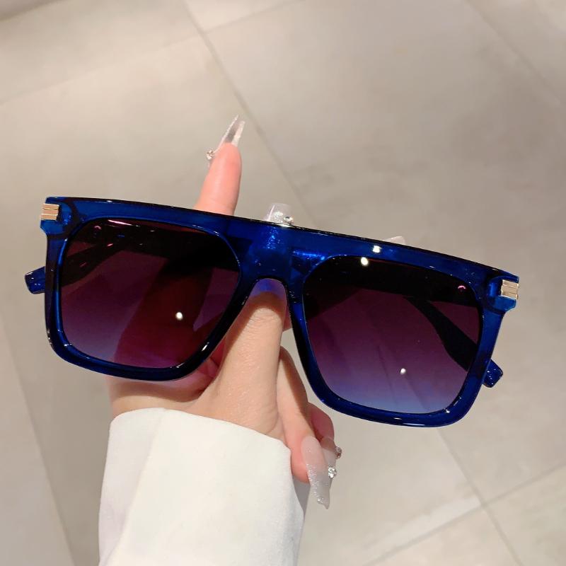 KAMMPT New Square Sunglasses Men Fashion Vintage Gradient Sun Glasses Women Stylish Trendy Brand Designer Shades