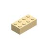 Non-Toxic 50G/20Pcs 3001 2X4 High 8-Hole Building Block Moc Color Loose Parts Compatible With Brick Diy Children'S Toy Assembly