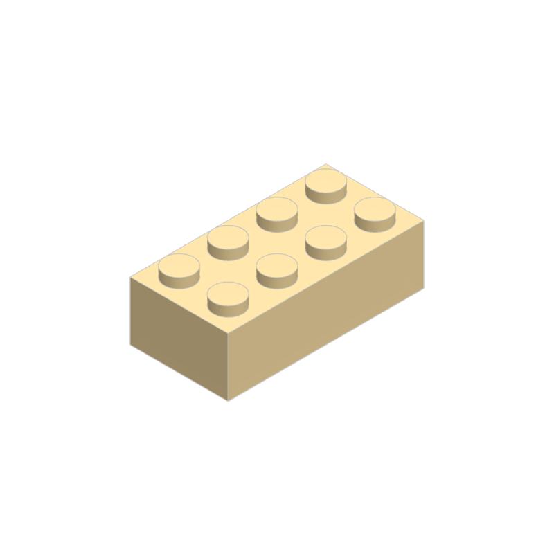 Non-Toxic 50G/20Pcs 3001 2X4 High 8-Hole Building Block Moc Color Loose Parts Compatible With Brick Diy Children'S Toy Assembly