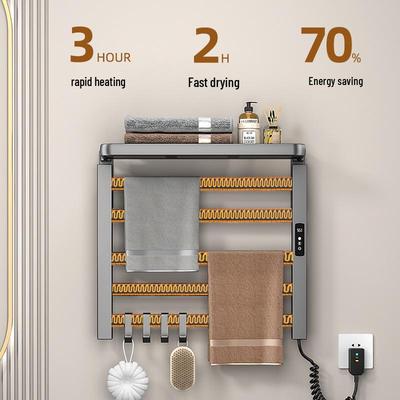 Smart Heated Towel Rack - No-Drill, Intelligent Drying for Hotel Bathrooms