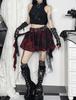 SEAUR Punk Gothic Pleated Harajuku Style Punk Stylish Lace Gothic Lolita Skirt for M High-Waisted Skirt, Skirt, Leg-Lengthening A-Line Skirt, Skirt,