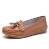 Women PU Leather Flats Soft Comfortable Driving Shoes Slip-on Mother Shoes Casual Walking Loafers Working Shoes