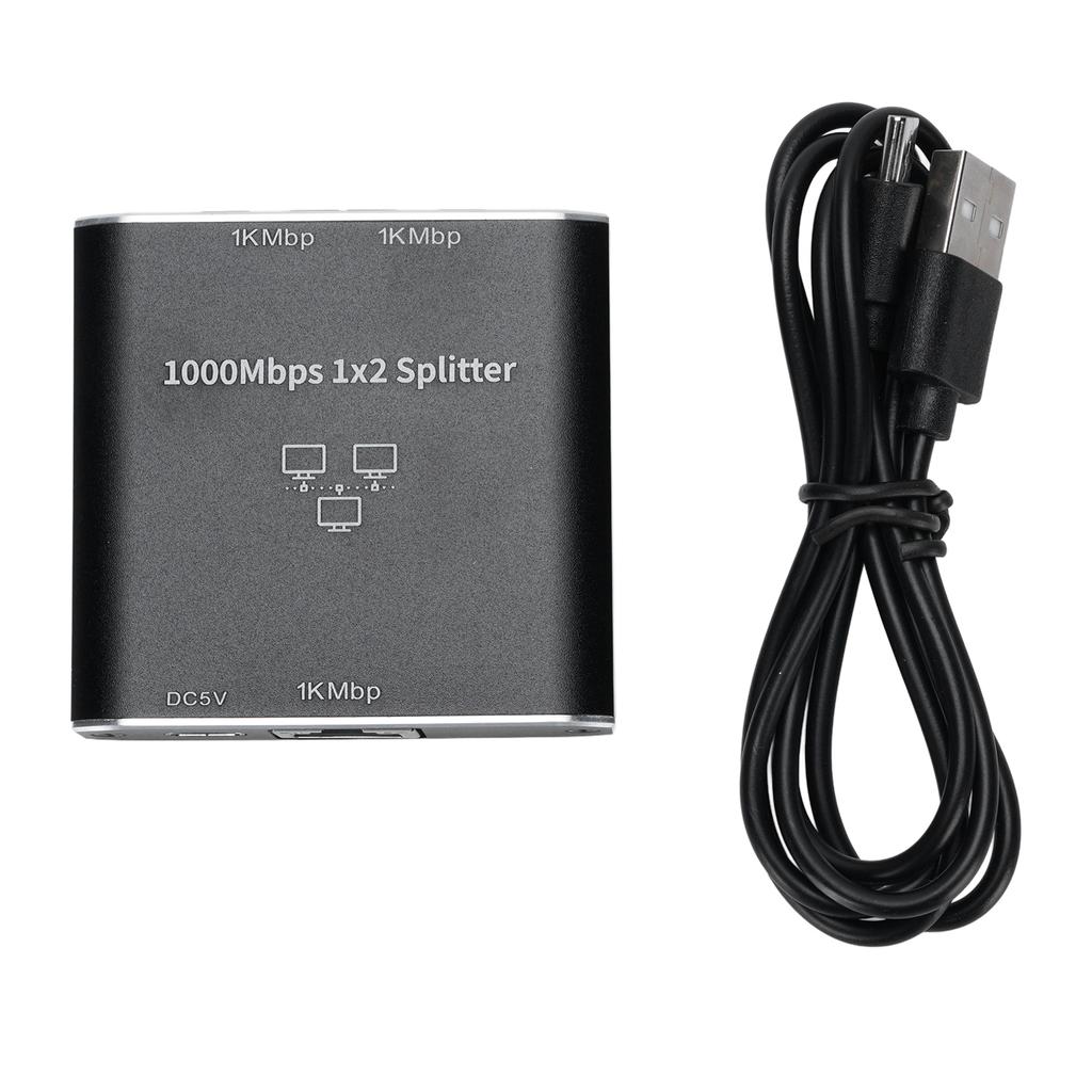 Gigabit Ethernet Splitter 1 To 2 1000Mbps RJ45 Internet Splitter Adapter Network Switcher for IPTV Router PC