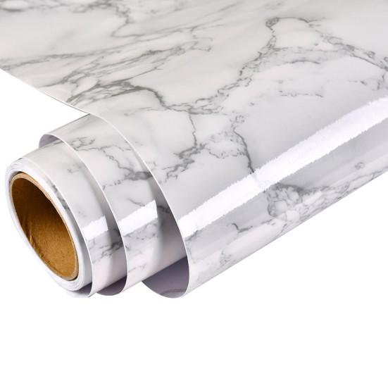 1 Roll Wall Decor Waterproof Self Adhesive PVC Decorative Vinyl Film Marble