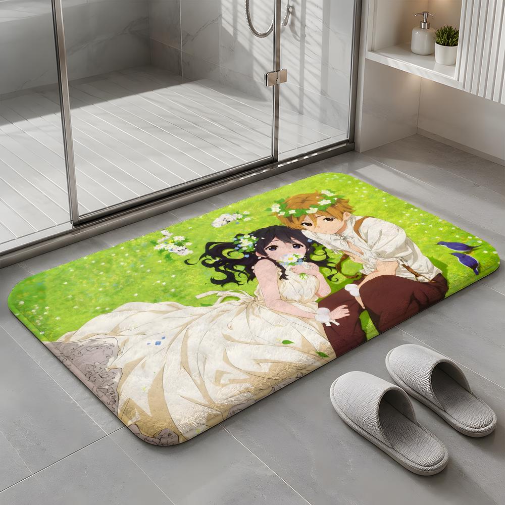 T-Tamako Market Floor Mat Soft Flannel Non-Slip Rug Washable Floor Mat for Living Room Bedroom