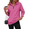 TIFICY Women's Fashion Casual Solid Color Print Spring Fall Long Sleeve POLO Neck Pullovers & Long Sleeves