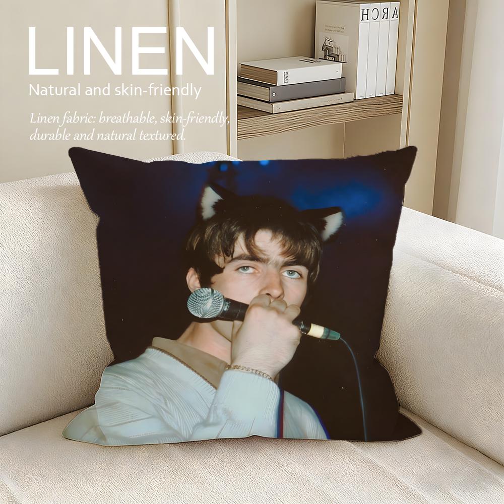 Music Liam Gallagher Cushion Cover Pillowcase Set Pcs x x Breathable Washable Sofa Cushion Cover 30X30cm
