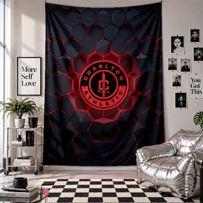 Charlton Athletic FC Wall Tapestry Home Decor Wall Hanging Cloth for Bedroom Living Room Background